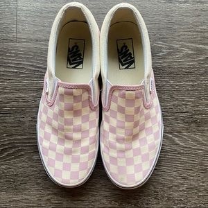 Pink Checkered Vans